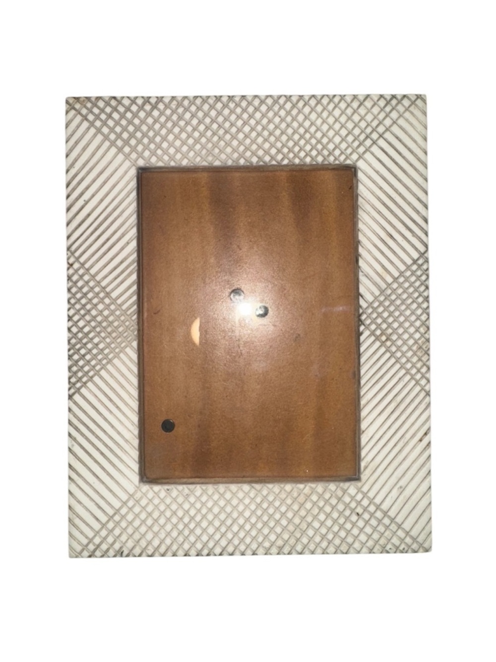 Elegant White and Brown Photo Frame